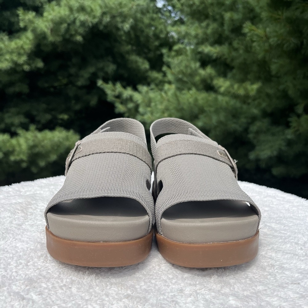 Revitalign Remi Wedge Sandal Tan Womens 8.5 Orthotic Adjustable Knit Platform - Picture 2 of 10